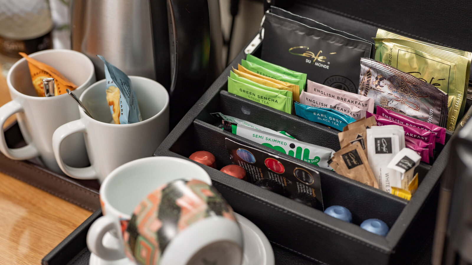 In-room coffee station